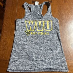 Russell Athletic Women's Gray Tank Top with Yellow WVU Print